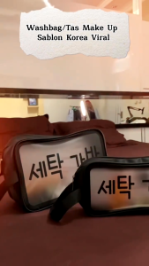 Tas Kosmetik Transparant Travel Sabun Cuci  Washbag Waterproof Pouch Tahan Air