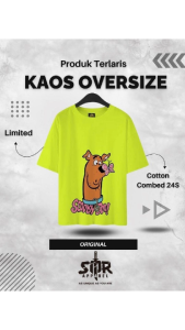 SMR APPAREL - Kaos Oversize scobydoo be doo Cotton Combed 24s Pria & Wanita