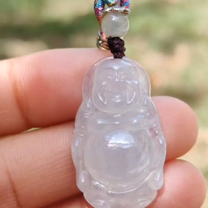 High Quality Natural Type A Jadeite Jade crafted as Standing Milo Buddha as Pendant certificate weigh 6.38 grams measurement 29.2 * 17.9 * 8.2 mm (pendant233)