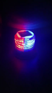 LED Warning Lights Red&Blue/Red Portable Solar Strobe Light with Magnetic Basefor Cars Tow Trucks