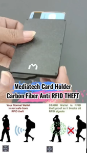 Mediatech Forged RFID Carbon Fiber Card Holder - Dompet Kartu RFID