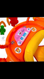 หัดเดินรูปเครื่องบินปรับระดับ AB on Tour 370A สีส้ม ขนาดใหญ่ มีดนตรีรูปเปียโน พร้อมจัดส่งในไทย