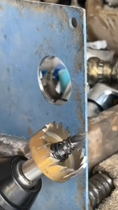 ดอกสว่าน โฮลซอเจาะเหล็ก เจาะสแตนชูปไทเนียม อูลูมิเนียม HSS 5 ชิ้น ขนาด 16-30 มม