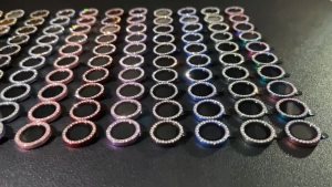 【🔥SG SELLER🔥】RICHMENTGADGET Compatible for iPhone16 iPhone 16 Pro/iPhone15 Pro/iPhone 14 Pro/iPhone13 / iPhone15/iPhone17/iPhone 17 Pro Bling Diamond Camera Lens Protector 9H Tempered Glass Camera Cover Screen Protector Metal Individual Ring Protector