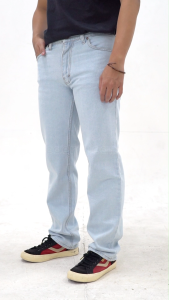 ZADEEFA CAERO JEANS REGULER CELANA PANJANG PRIA JEANS BIOBLACH BIRU MUDA BIRU LANGITll CAERO JEANS