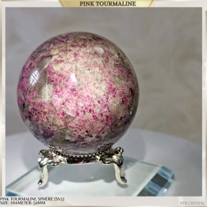 PINK TOURMALINE SPHERE *HIGH-QUALITY*from MADAGASCAR [SV3]: Love & Light