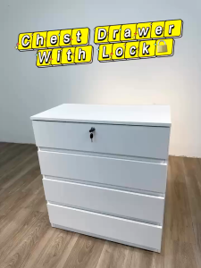 🔥4 Layer Chest Drawer / Cabinet / almari baju / Drawer Cabinet / Laci / Laci Baju / 收納櫃 / 衣柜 / 收纳柜 - JS1006 White