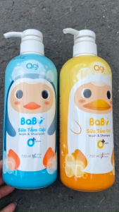 Sữa Tắm Gội Agi Chai 700ml Sữa Tắm toàn thân 2in1 Cho Bé Sơ Sinh Và Trẻ Em