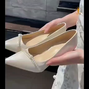 Giày cao gót Tiểu Thư TRAZ gót nhọn 9 phân - Phom 1.5( chân thon gày bé lùi size)