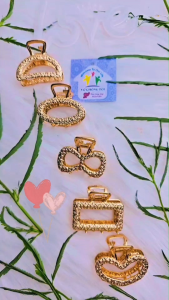 Set 5 gắp tóc hợp kim vàng phong cách Hàn Quốc cao cấp phụ kiện tóc bé gái cao cấp - thương hiệu Vợ Chồng Tôi