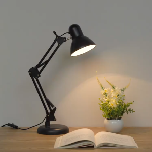 American dormitory light Bedside light Reading light Super bright wrought iron work long arm telescopic led eye protection light clamp light Cross-border table lamp