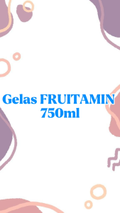 ( 12 biji ) Gelas FRUITAMIN | Souvenir Ulang Tahun Anak | Tempat Minum Plastik Ultah Plus Tutup