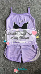 ByKiddos - Setelan Kaos Tanpa Lengan Celana Pendek Anak Perempuan Musim Panas / Setelan Mini Anak Perempuan Casual