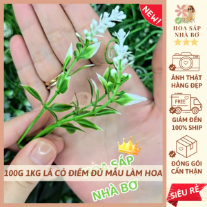 [SỈ LẺ RẺ] 100g 500g 1kg cỏ điểm lá hồng lá táo hoa giả làm hoa trang trí handmade - Hoa Sáp Nhà Bơ