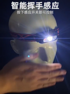 Lampu Senter Kepala Sensor Gerak Tangan Headlamp Outdoor Camping LED Rechargeable Waterproof SK05