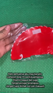 Yu YI Kualitas PREMIUM Lampion / bola hias gantung / merah putih / 17 agustus / HUT RI / 15cm