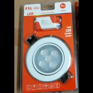 FSL LED Eyeball 6W Ceiling Downlight 6500K Day Light