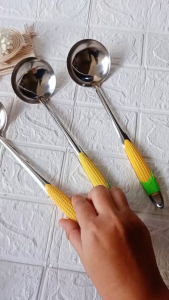 Sendok Sayur Motif Jagung 2Pcs / Sendok Sup Motif Jagung Besar / Centong Sayur Jagung