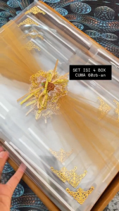 Box Kotak Seserahan Pernikahan Set Lengkap Isi 4 Pcs Hantaran Parcel Mika Tile Tempat Perhiasan