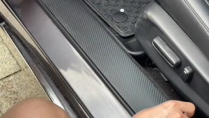 Mitsubishi pajero sport  Print sill plate Pajero carbon 3D anti gores pintu pijakan mobil pajero 4pcs