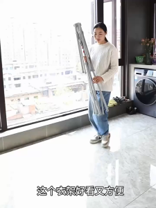 ราวเเขวนผ้า ราวตากผ้า ราวเเขวนผ้าเหล็ก โครงเหล็กเเข็งเเรง แข็งแรง พับเก็บง่าย จัดเก็บสะดวกแข็งแรง ทนทาน180cm Drying Rack