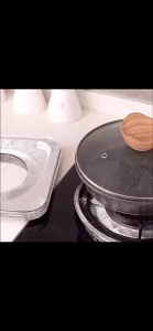 10pcs/set Aluminum Tin Foil Gas Stove Pad High Temperature Resistant Oil Proof Paper Stove Burner Liner Kitchen