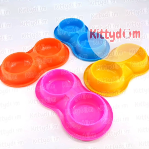 KITTYDOM Pet Bowl Double Anti Semut Mangkok Tempat Makan Kucing Anjing Sugar Glider Burung Cat Bowl Dog Bowl Cat Feeder Wadah Makanan Hewan