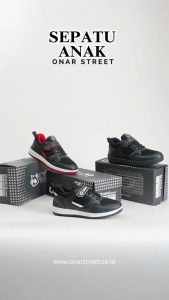 Onarstreet - Sepatu Anak Laki - Laki dan Perempuan Sepatu Sekolah Tali Combi Perekat Kode B-11