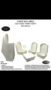 Paper Lunch Box Small SPE 285 Gsm Siap Pakai (Paket 50 Box-LFW5)