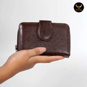 VALQO VIOLA Dompet Kulit Sapi Wanita 10 Kartu 1 Foto Slot Resleting Dompet wanita Dompet kecil Dompet Pendek