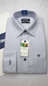 Áo sơ mi dài tay Việt Tiến kẻ dọc 1R6863 - Regular vạt bầu có size lớn