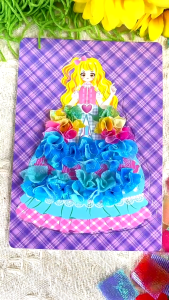Princess Poking and Drawing Toys Little Girl Dressing Gift Childrens Handmade DIY Toys