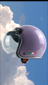 Helm Bogo Retro Solid Polos Lis Chrome SNI Cewek Cowok Dewasa