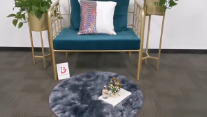 Karpet bulu bulat diameter 100 tebal 5.5cm BUSA LP