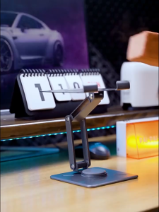 XUNDD Aluminium Foldable Desktop Stand Holder for Phone Tablet with 360° Rotation Height Adjustable