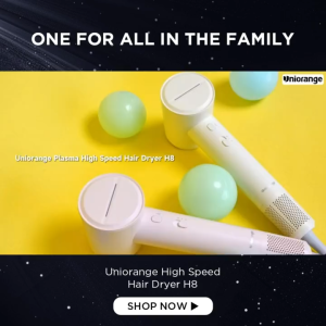 Uniorange H8 · Plasma High-Speed Hair Dryer | 1.0 Billion Plasma Ion - Silent & Lightweight with Intelligent Temperature