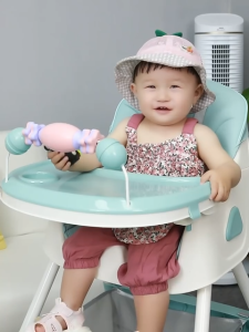 Baby Foldable Multi-Functional Baby Dining Chair Height Adjustable Anti-Rollover