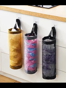 Túi Lưới Treo Tường Dạng Ống Đựng Túi Nylon Đa Năng Tái Sử Dụng Tiện Lợi Cho Nhà Bếp-NIEVE