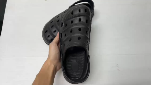 Men Clog Black Shoes Outdoor Sandals Toe-Covered Kasut Lelaki Comfort Slippers Breathable Quality