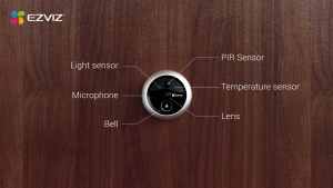 EZVIZ CS-DP2C-A0-6E2WPFBS (DP2C) Wire-free Peephole Doorbell