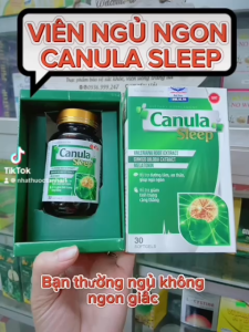 CANULA SLEEP Viên Uống Hỗ Trợ Sức Khỏe Dưỡng Tâm - An Thần - Giúp Ngủ Ngon Giảm căng thẳng stress Hộp 30 Viên