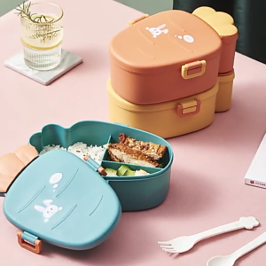Hộp đựng cơm cho bé hộp cơm bento hình cà rốt dễ thương