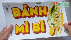 🔥🔥🔥 Miếng Dán BÁNH MÌ THỊT XÍU MẠI TRỨNG MUỐI dùng Trang Trí QuánTủ kính Xe bán hàng...