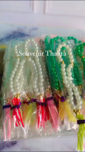Isi 100 pcs Souvenir Tasbih Mutiara Mini Kemas Plastik