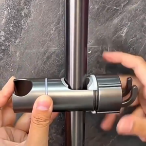 Shower Stand With Hook 360° Adjustable Metal Shower Holder Bracket Wall Hook Bracket Shower Wand Holder Shower Head Accessories Hand Held Shower Head Holder 花洒支架