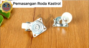 Roda Kastor 2 inch Hidup + Rem / Roda PVC Kastor / Roda Etalase / Roda Lemari FREE SEKRUP