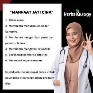 HerbalQulogy - DAUN JATI CINA Isi 60 & 100 Kapsul Murni 100% Original 30 kapsul daun jati cina