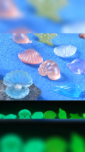 Mô hình vỏ sò vỏ ốc sao biển dạ quang trang trí bể cá thủy sinh tiểu cảnh DIY