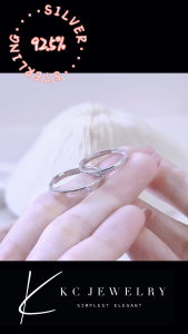 KC Jewelry S925 Silver - Couple Ring Unified Gleam Adjstable "His Light" & "Her Radiance"