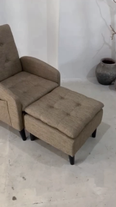 Sofa Santai Minimalis Multifungsi Berwarna Cokelat - Laci Penyimpanan Kursi Tanpa Hari Raya Bentuk Rectangle